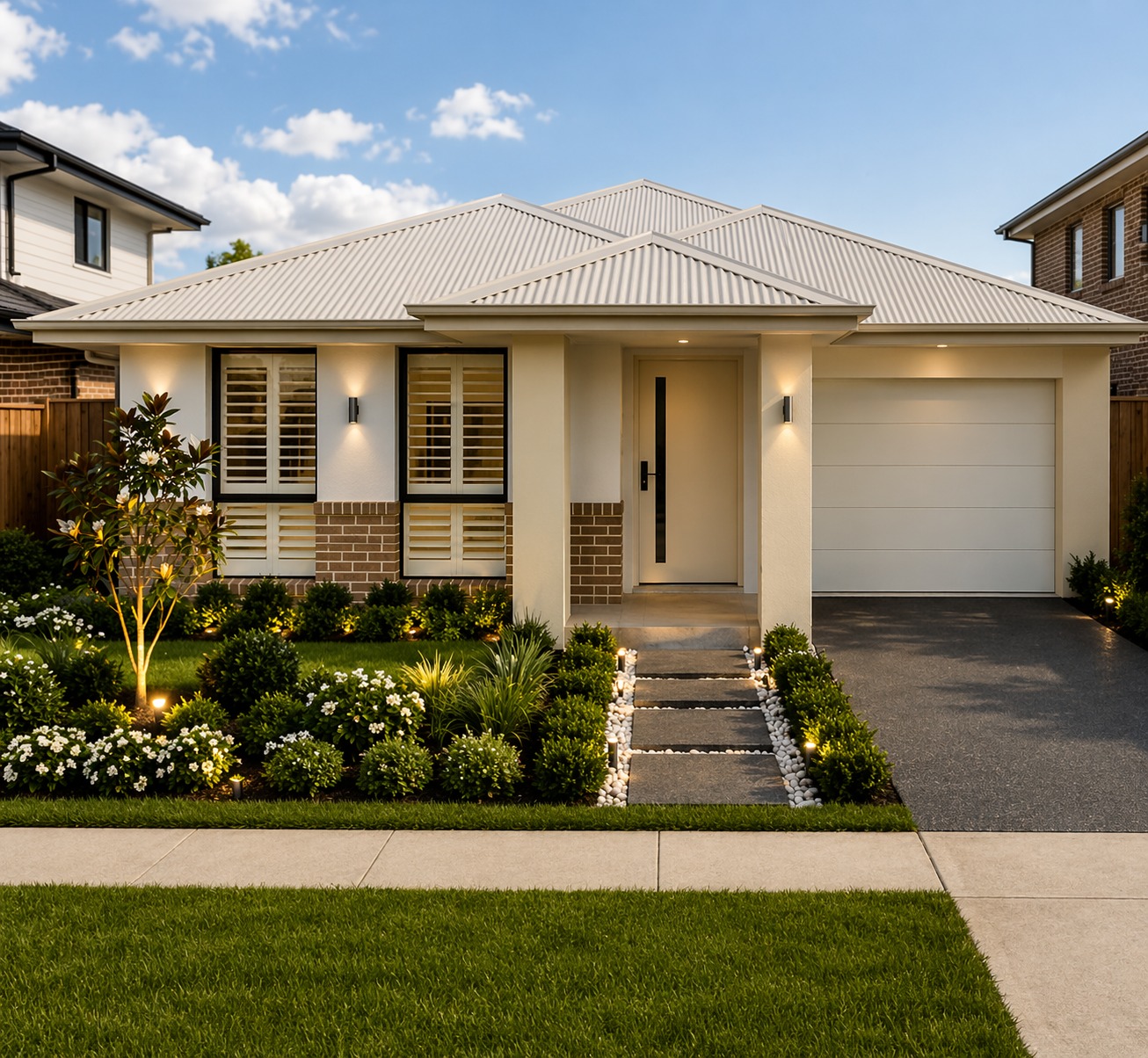 Single-storey AR Homes residence with hipped roof